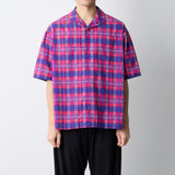 MADRAS CHECK OPEN COLLAR SHIRT