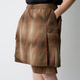 OMBRE CHECK SKIRT PANTS