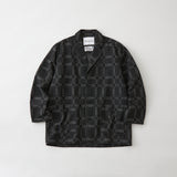 CHECK JACQUARD LAPEL JACKET