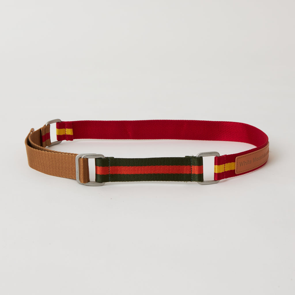 ホワイトマウンテニアリングレイヤードバックルシャツ長袖メンズベルト