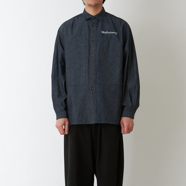 MID GUSSET SLEEVE CHAMBRAY WORK SHIRT