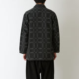 CHECK JACQUARD LAPEL JACKET