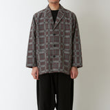 CHECK JACQUARD LAPEL JACKET