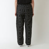 CHECK JACQUARD 1 TUCK EASY PANTS