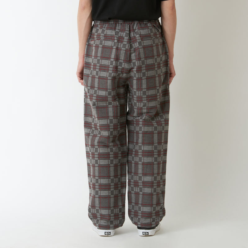 CHECK JACQUARD 1 TUCK EASY PANTS