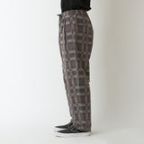 CHECK JACQUARD 1 TUCK EASY PANTS