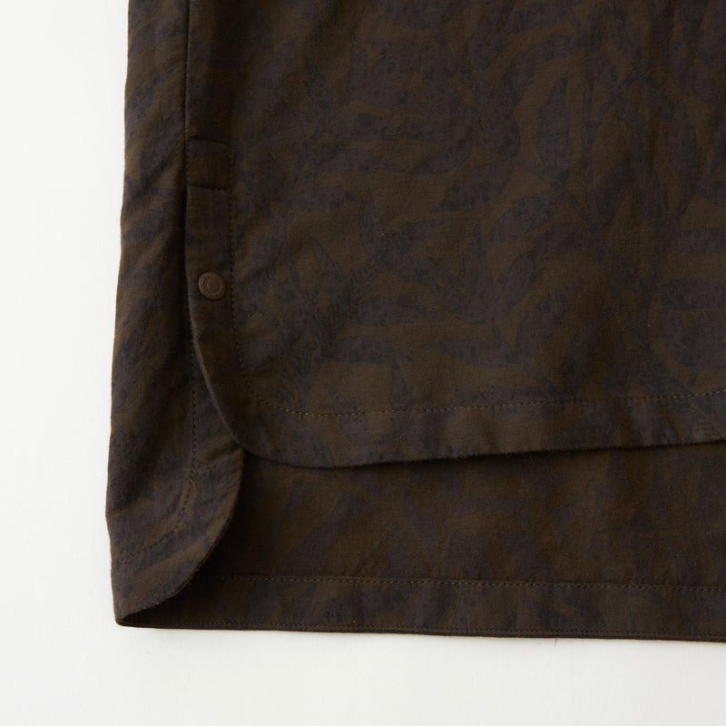 BOTANICAL JACQUARED STAND COLLAR SHIRT
