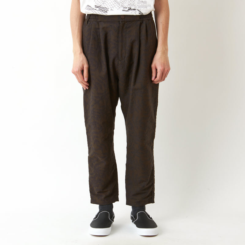BOTANICAL JACQUARD 2 TUCK TAPERED PANTS