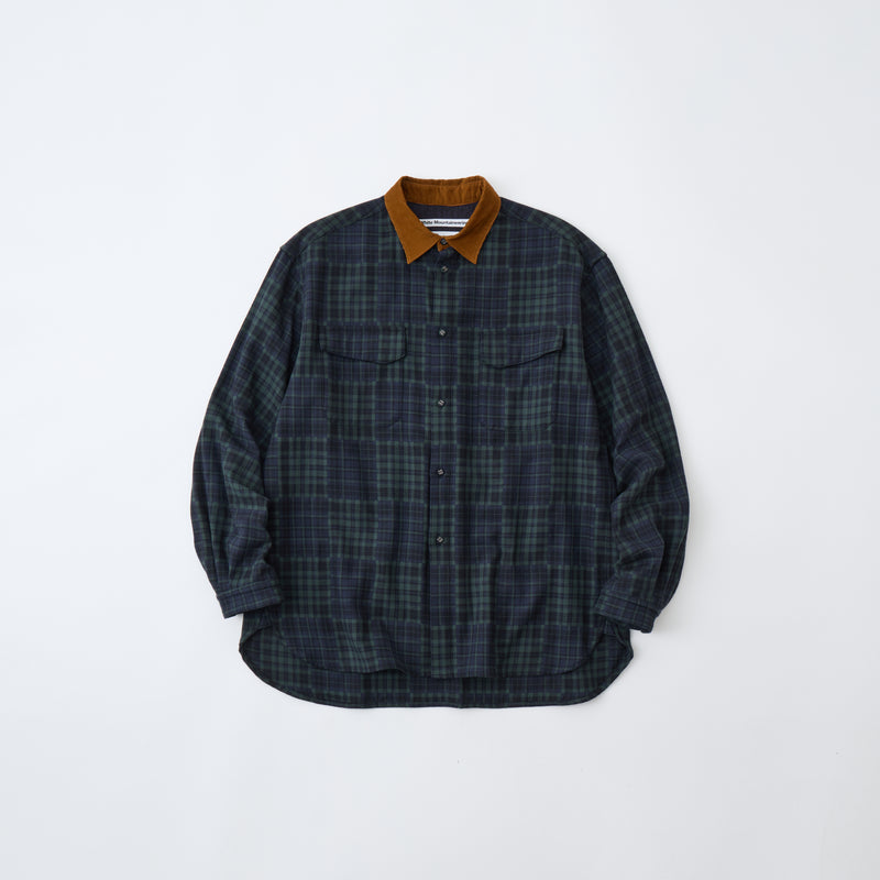 GUSSET SLEEVE CORDUROY COLLAR SHIRT