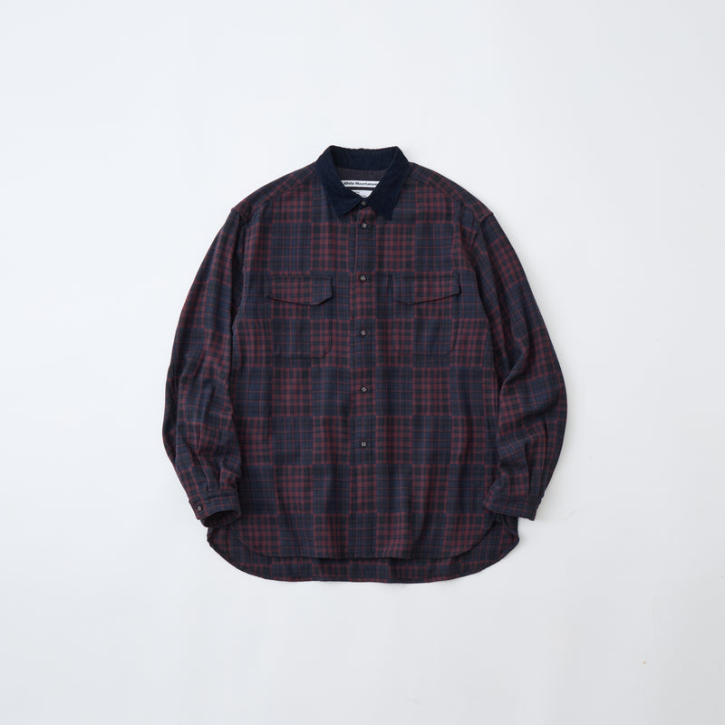 GUSSET SLEEVE CORDUROY COLLAR SHIRT