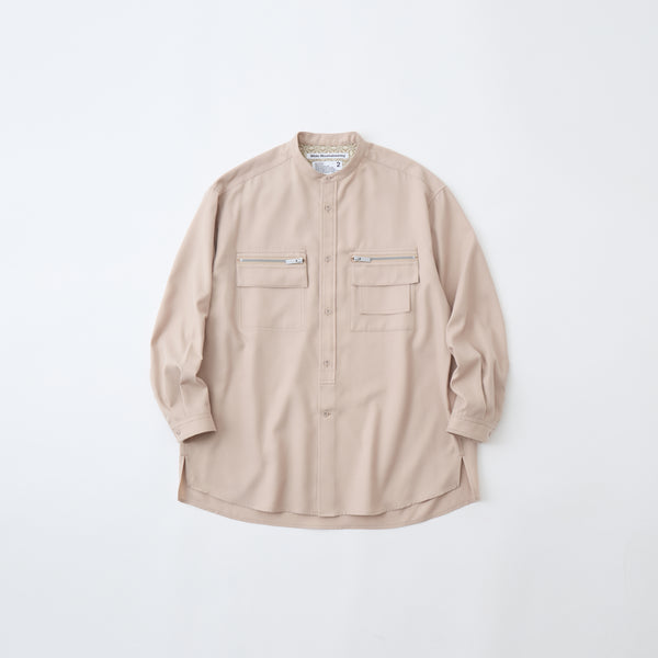 BAND COLLAR MULTI POCKET SHIRT