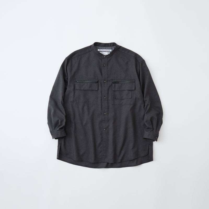 BAND COLLAR MULTI POCKET SHIRT