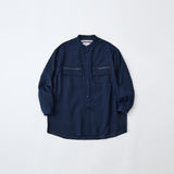 BAND COLLAR MULTI POCKET SHIRT