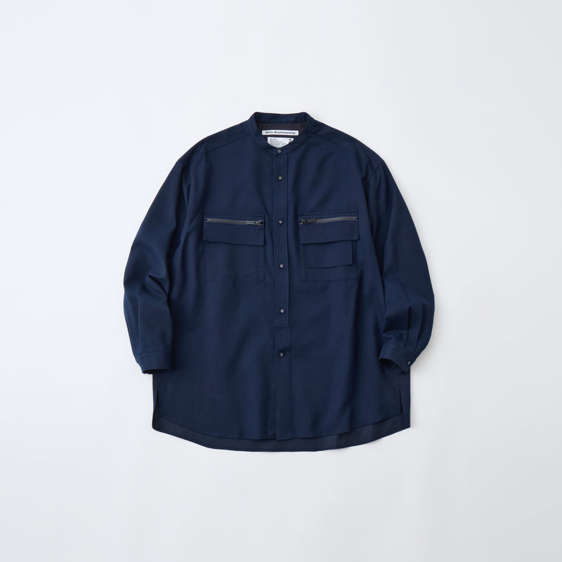 BAND COLLAR MULTI POCKET SHIRT