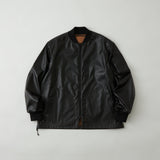 DOUBLEFACE FAUX LEATHER REVERSIBLE MA-1