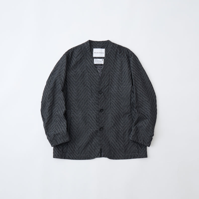 HERRINGBONE JACQUARD JACKET