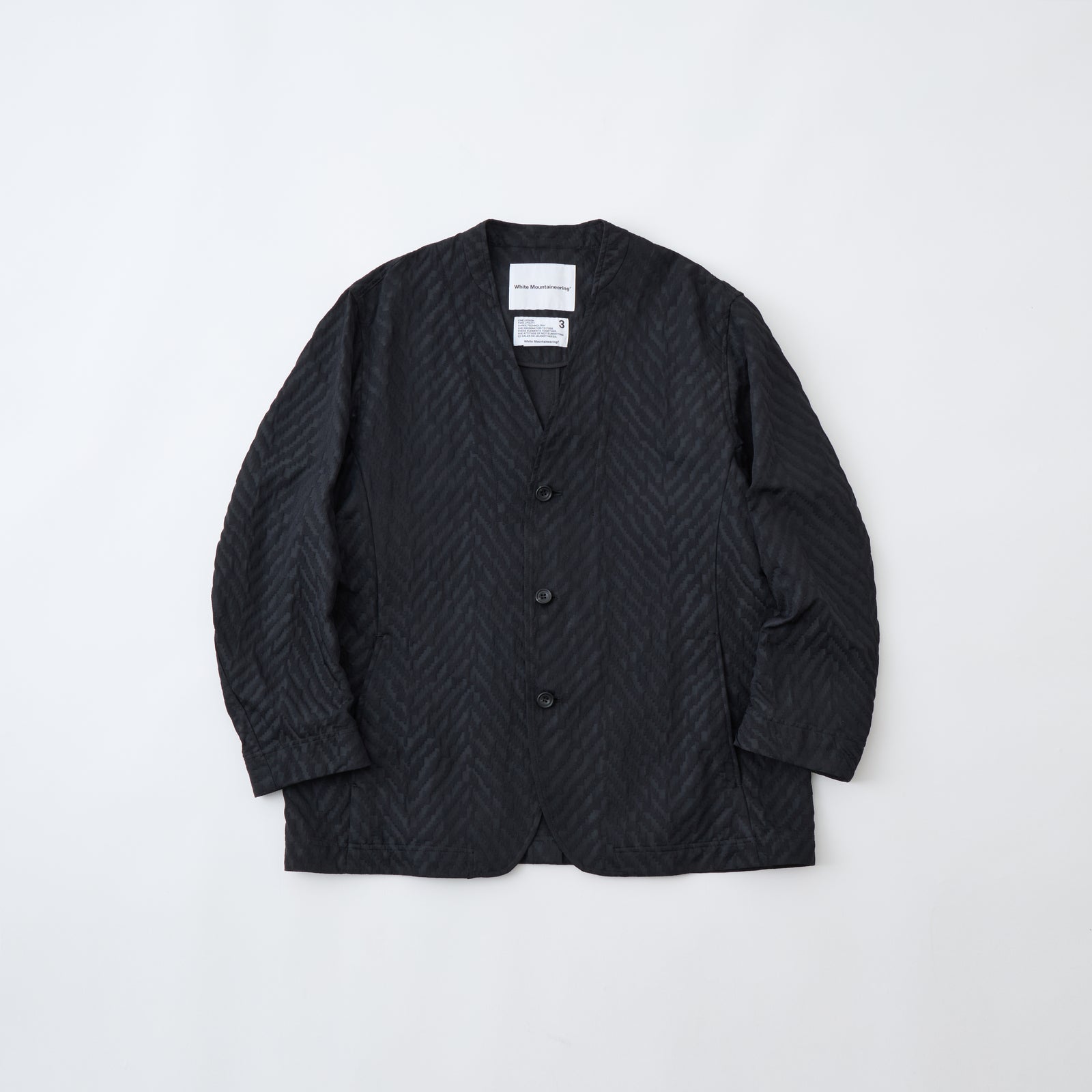 ジャケット・アウター mieStevenAlan HERRINGBONE JACQUARD A HERRINGBONE JACQUARD JACKET - White mountaineering
