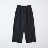 HERRINGBONE JACQUARD 3 TUCK WIDE PANTS