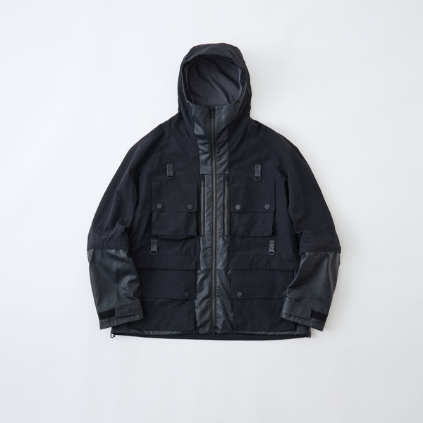 WINDSTOPPER ZIP OFF MOUNTAIN PARKA - White mountaineering