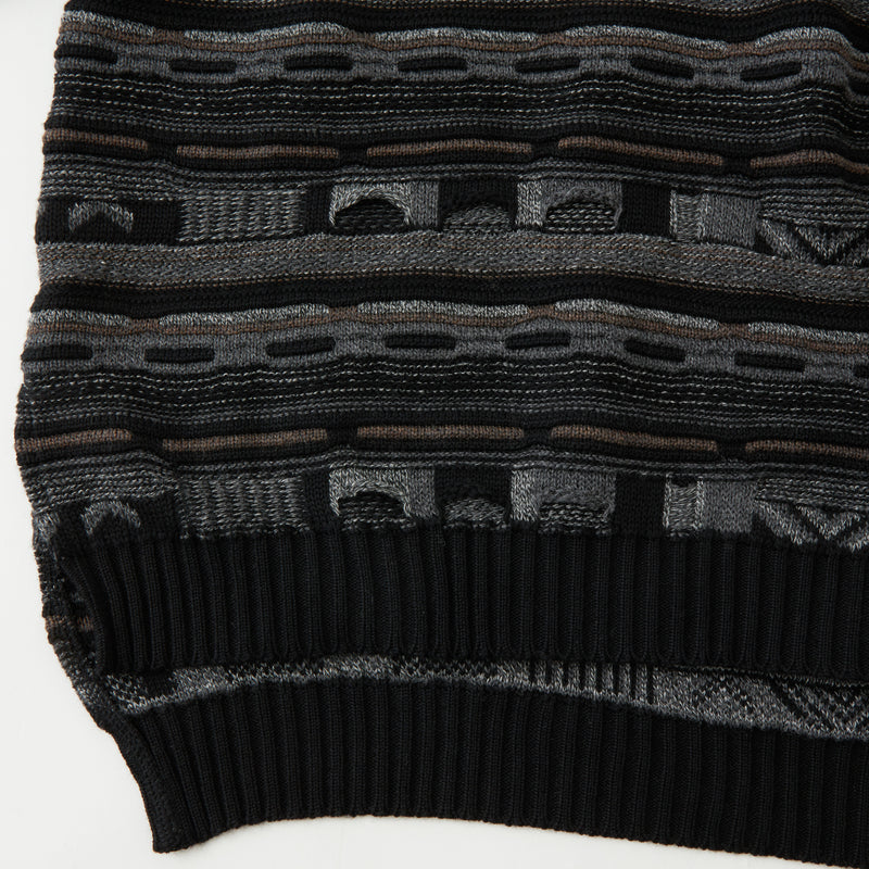 CRAZY STRIPE JACQUARD HOODIE