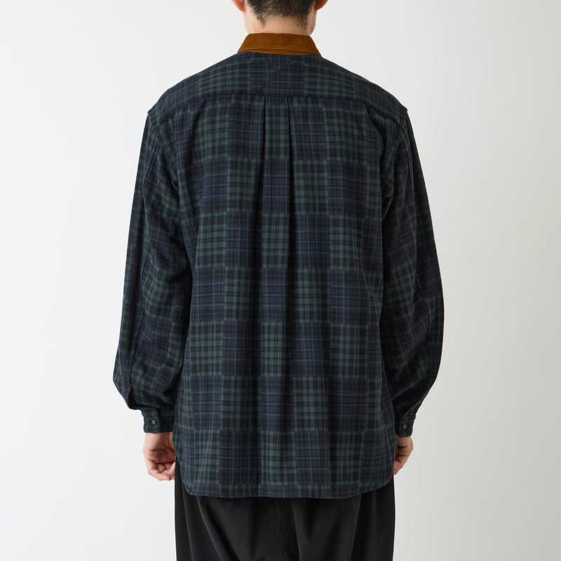 GUSSET SLEEVE CORDUROY COLLAR SHIRT