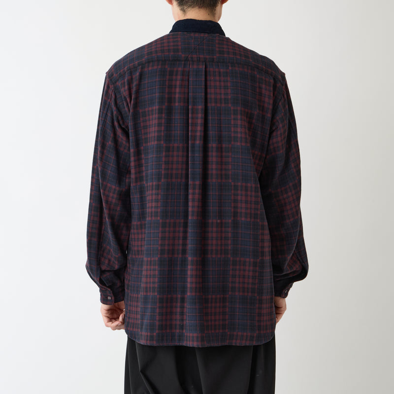 GUSSET SLEEVE CORDUROY COLLAR SHIRT