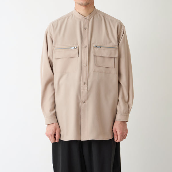 BAND COLLAR MULTI POCKET SHIRT
