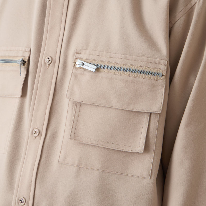 BAND COLLAR MULTI POCKET SHIRT