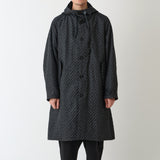 DiAPLEX HERRINGBONE JACQUARD HOODED COAT
