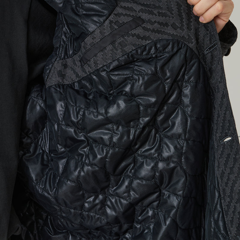 DiAPLEX HERRINGBONE JACQUARD HOODED COAT