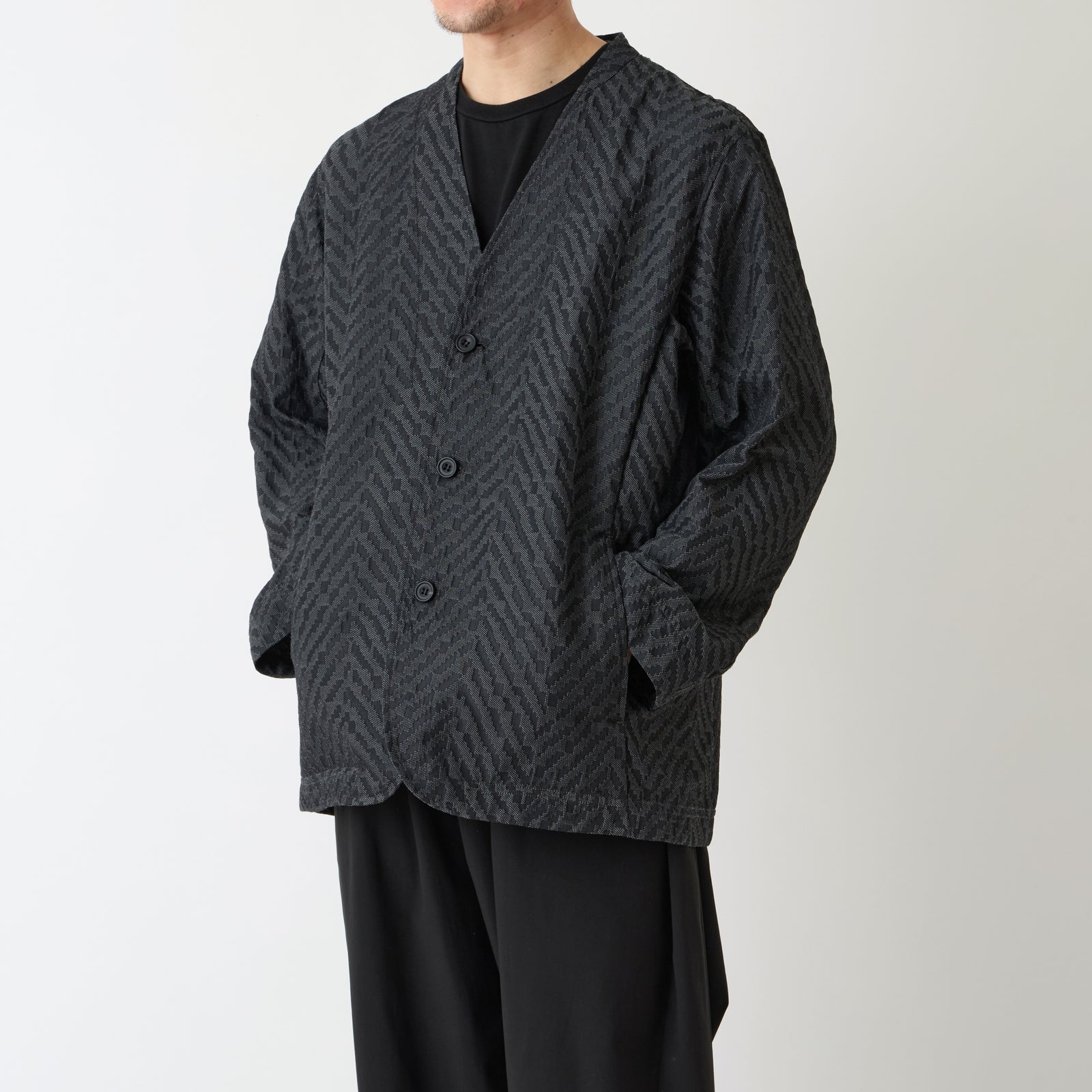 HERRINGBONE JACQUARD JACKET - White mountaineering®︎ – White