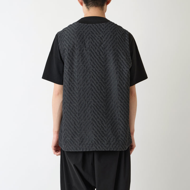 HERRINGBONE JACQUARD VEST
