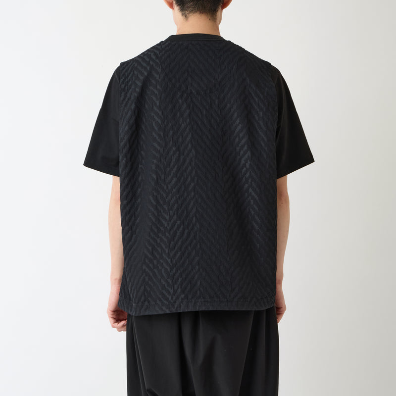 HERRINGBONE JACQUARD VEST