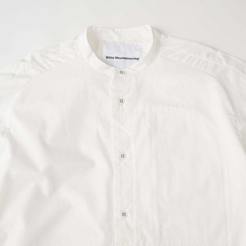 BAND COLLAR SMOCK SHIRT – White Mountaineering OFFICIAL WEB SITE.