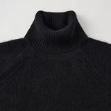 RACCOON POPCORN KNIT TURTLE NECK PULLOVER
