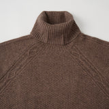 RACCOON POPCORN KNIT TURTLE NECK PULLOVER
