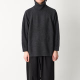 RACCOON POPCORN KNIT TURTLE NECK PULLOVER