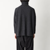 RACCOON POPCORN KNIT TURTLE NECK PULLOVER