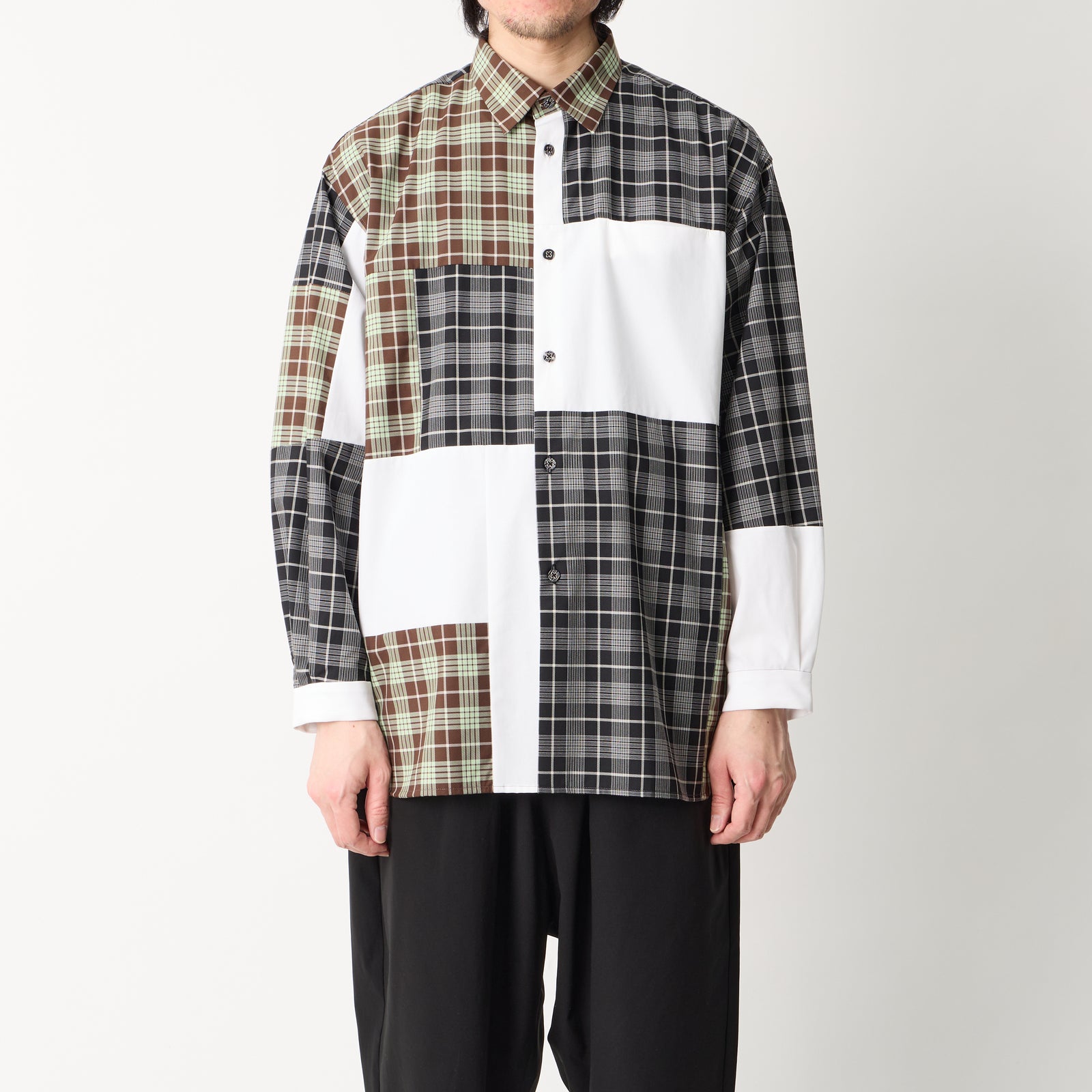 CHECK PATCHWORK SHIRT – White Mountaineering OFFICIAL WEB SITE.