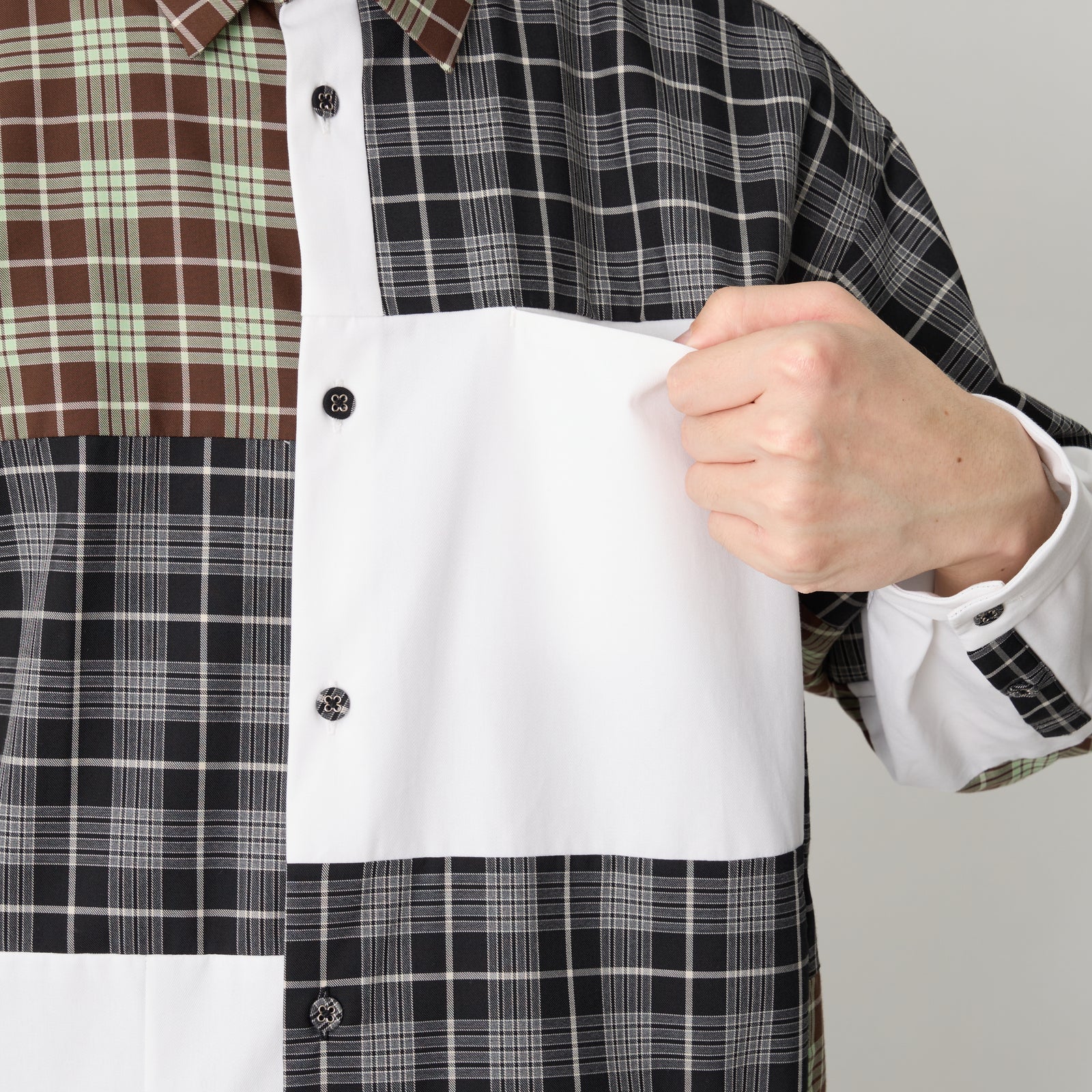 CHECK PATCHWORK SHIRT – White Mountaineering OFFICIAL WEB SITE.