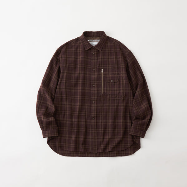 GUSSET SLEEVE CHECK ELBOW PATCH SHIRT