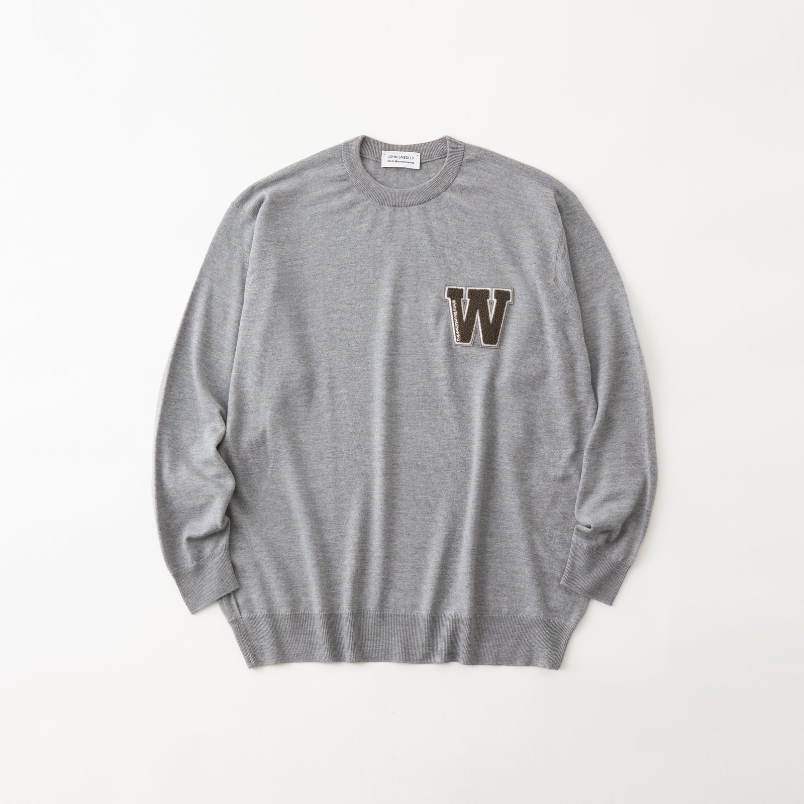 WM × JOHN SMEDLEY 24G MERINO C/N PULLOVER - White