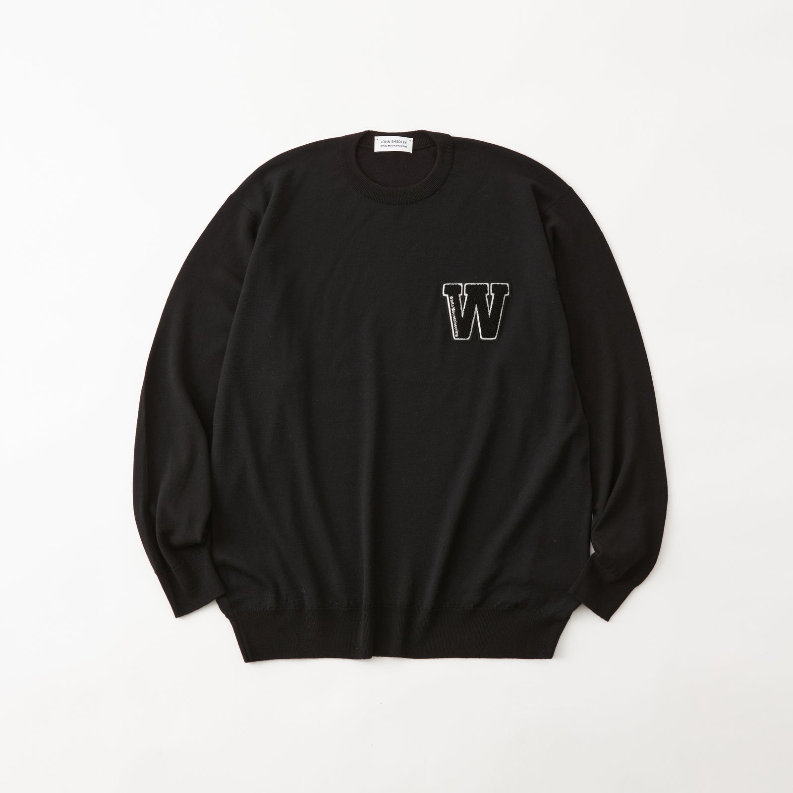 WM × JOHN SMEDLEY 24G MERINO C/N PULLOVER - White