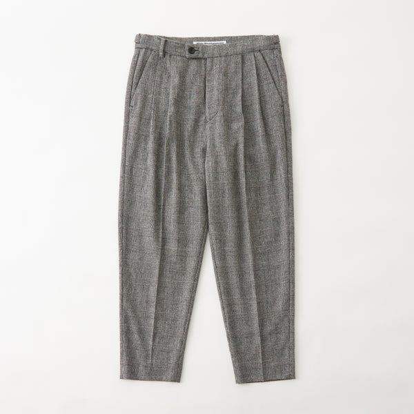 GLEN CHECK 2 TUCK PANTS