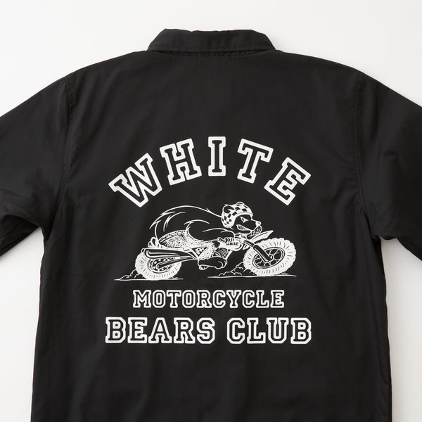 WHITE MOTORCYCLE BEARS CLUB COACH JACKET