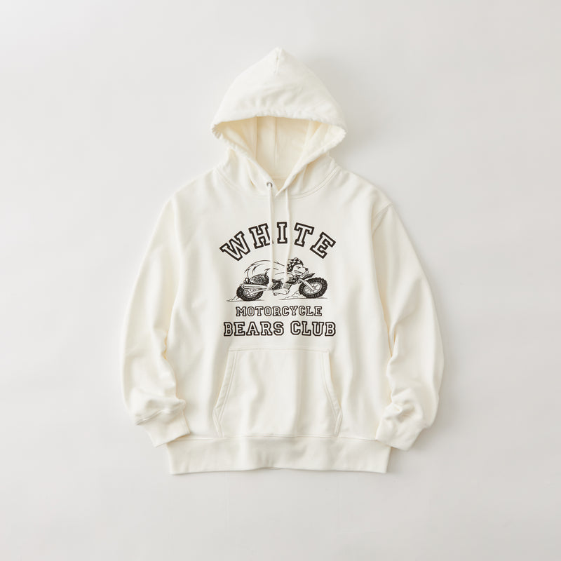 WHITE MOTORCYCLE BEARS CLUB HOODIE