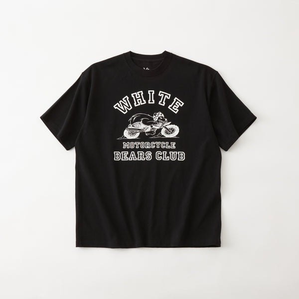 WHITE MOTORCYCLE BEARS CLUB T-SHIRT