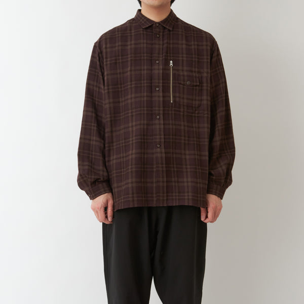 GUSSET SLEEVE CHECK ELBOW PATCH SHIRT