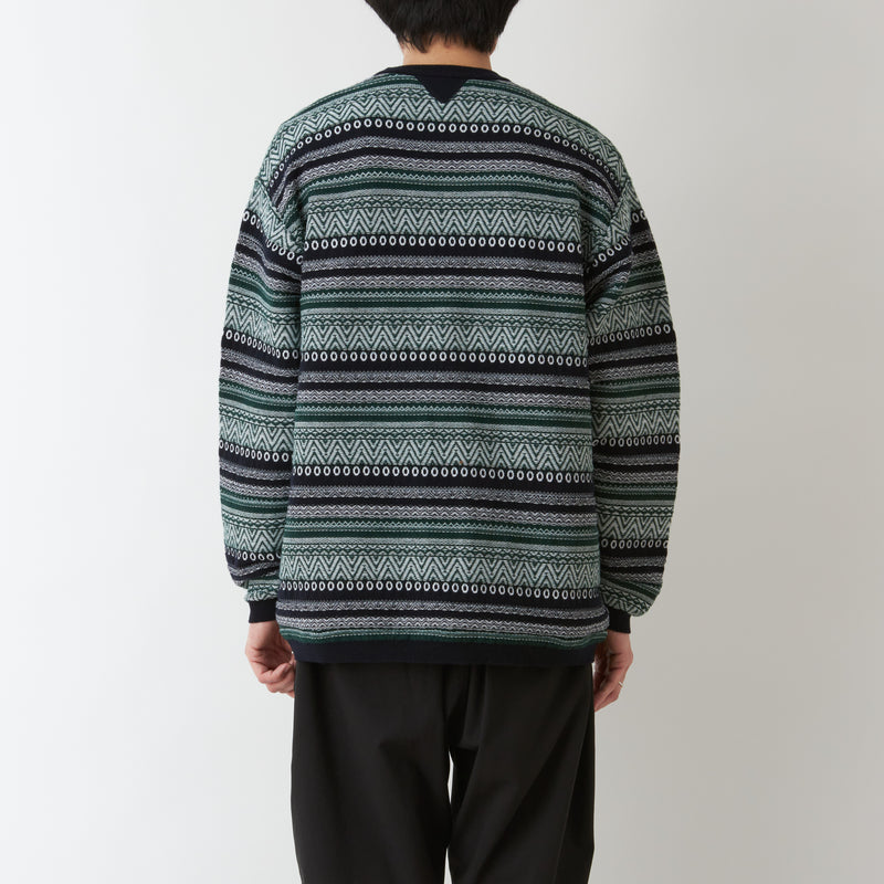 STRIPE JACQUARD PULLOVER