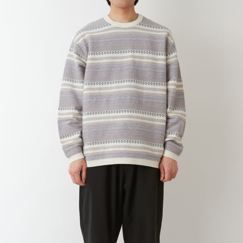 STRIPE JACQUARD PULLOVER